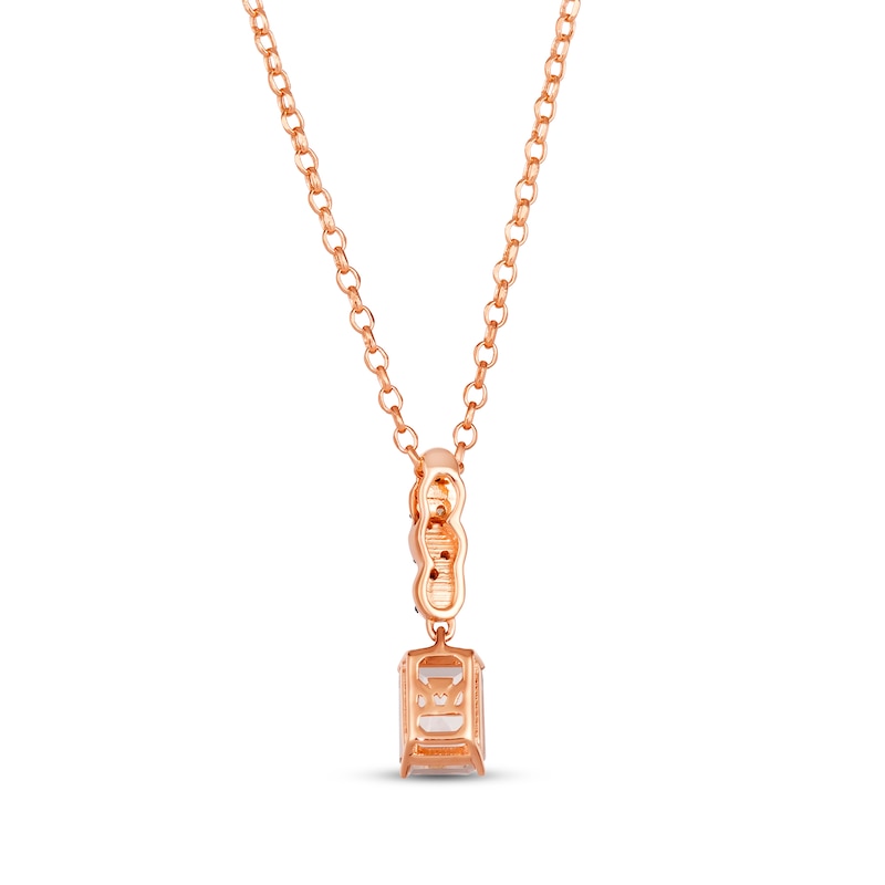 Le Vian Morganite Necklace 1/15 ct tw Diamonds 14K Strawberry Gold 19"