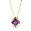 Thumbnail Image 1 of Le Vian Venetian Mosaic Amethyst Necklace 1/5 ct tw Diamonds 14K Honey Gold 19&quot;