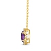 Thumbnail Image 2 of Le Vian Venetian Mosaic Amethyst Necklace 1/5 ct tw Diamonds 14K Honey Gold 19&quot;