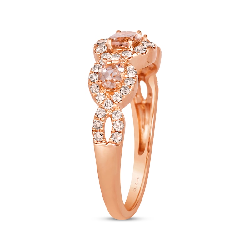 Le Vian Morganite Ring 3/8 ct tw Diamonds 14K Strawberry Gold