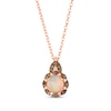 Thumbnail Image 0 of Le Vian Venetian Mosaic Opal Necklace 1/3 ct tw Diamonds 14K Strawberry Gold 19"