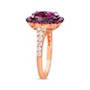 Thumbnail Image 1 of Le Vian Venetian Color on Color Pink Quartz & Rhodolite Garnet Ring 1/3 ct tw Diamonds 14K Strawberry Gold