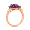 Thumbnail Image 2 of Le Vian Venetian Color on Color Pink Quartz & Rhodolite Garnet Ring 1/3 ct tw Diamonds 14K Strawberry Gold
