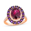 Thumbnail Image 1 of Le Vian Venetian Color on Color Rhodolite Garnet & Amethyst Ring 1/2 ct tw Diamonds 14K Strawberry Gold