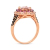 Thumbnail Image 3 of Le Vian Venetian Color on Color Morganite & Pink Sapphire Ring 1/2 ct tw Diamonds 14K Strawberry Gold