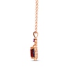 Thumbnail Image 1 of Le Vian Venetian Color on Color Rhodolite Garnet Necklace 1/8 ct tw Diamonds 14K Strawberry Gold 19"