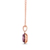 Thumbnail Image 2 of Le Vian Venetian Color on Color Pink Quartz & Rhodolite Garnet Necklace 1/8 ct tw Diamonds 14K Strawberry Gold 19&quot;