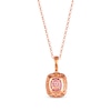 Thumbnail Image 3 of Le Vian Venetian Color on Color Pink Quartz & Rhodolite Garnet Necklace 1/8 ct tw Diamonds 14K Strawberry Gold 19&quot;