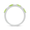 Thumbnail Image 3 of Baguette-Cut Peridot & White Lab-Created Sapphire Stackable Ring Sterling Silver