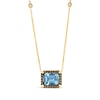 Thumbnail Image 0 of Le Vian Aquamarine Necklace 1/4 ct tw Diamonds 14K Honey Gold 19"