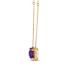 Thumbnail Image 2 of Le Vian Emerald-Cut Amethyst Necklace 1/4 ct tw Diamonds 14K Honey Gold 19&quot;