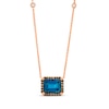 Thumbnail Image 1 of Le Vian Blue Topaz Necklace 1/4 ct tw Diamonds 14K Strawberry Gold 19&quot;