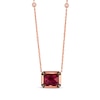 Thumbnail Image 1 of Le Vian Rhodolite Garnet Necklace 1/10 ct tw Diamonds 14K Strawberry Gold 19&quot;