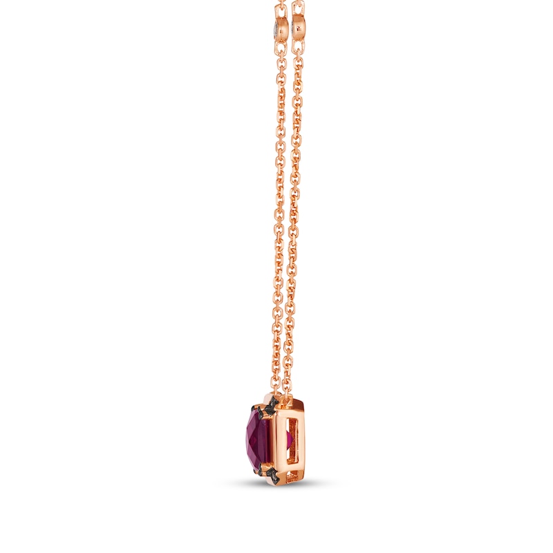 Main Image 2 of Le Vian Rhodolite Garnet Necklace 1/10 ct tw Diamonds 14K Strawberry Gold 19&quot;