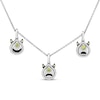 Thumbnail Image 1 of Disney Treasures Monsters, Inc. &quot;Mike&quot; Peridot & Diamond Dangle Necklace 1/5 ct tw Sterling Silver 18&quot;