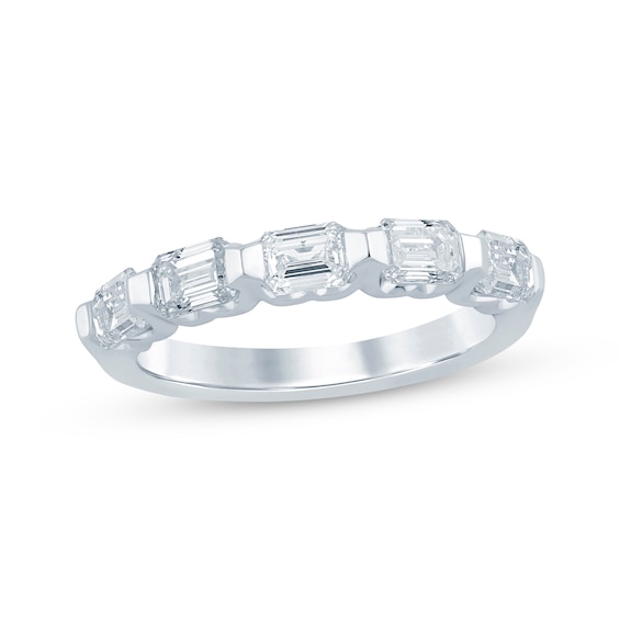 Lab-Created Diamonds by KAY Emerald-Cut Five-Stone Anniversary Ring 1-1/2 ct tw 14K White Gold