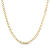 Thumbnail Image 1 of Solid Diamond-Cut Curb Chain Necklace 10K Yellow Gold 24&quot;