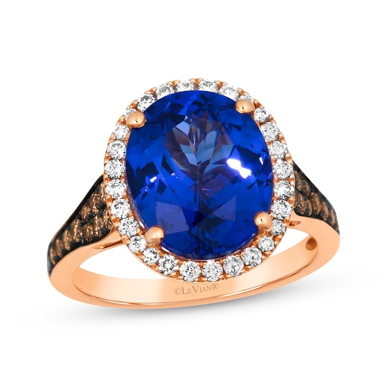 Le Vian Oval-Cut Tanzanite Ring 3/4 ct tw Diamonds 14K Strawberry Gold Size 7