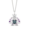 Thumbnail Image 0 of Disney Treasures Monsters, Inc. "Sulley" Amethyst, London Blue Topaz & Diamond Accent Necklace Sterling Silver 19"