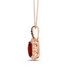 Thumbnail Image 1 of Le Vian Vault Garnet Necklace 1/2 ct Diamonds 14K Strawberry Gold 20"