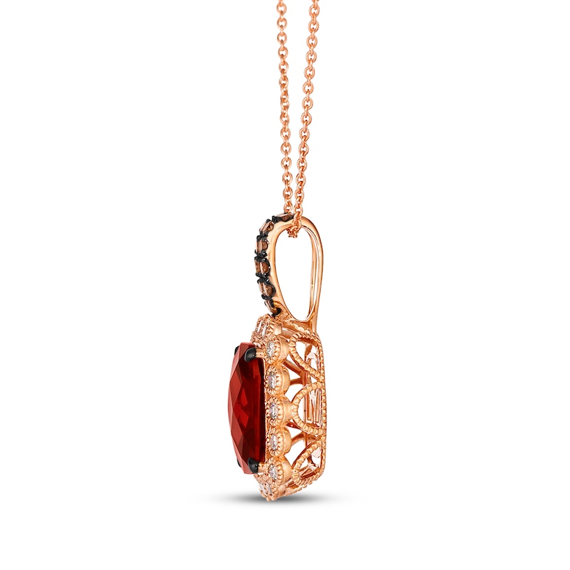 Le Vian Vault Garnet Necklace 1/2 ct Diamonds 14K Strawberry Gold 20"