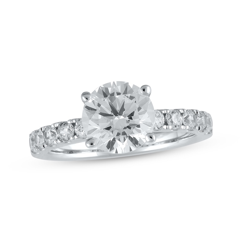 Lab-Grown Diamonds by KAY Round-Cut EngagementRing 2-1/2 ct tw 14K White Gold