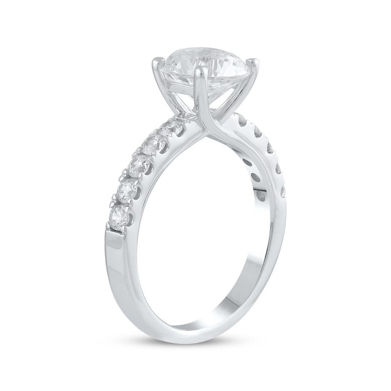 Lab-Grown Diamonds by KAY Round-Cut EngagementRing 2-1/2 ct tw 14K White Gold