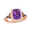 Thumbnail Image 1 of Le Vian Venetian Mosaic Cushion-Cut Amethyst Ring 1/3 ct tw Diamonds 14K Strawberry Gold