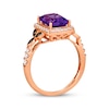 Thumbnail Image 3 of Le Vian Venetian Mosaic Cushion-Cut Amethyst Ring 1/3 ct tw Diamonds 14K Strawberry Gold