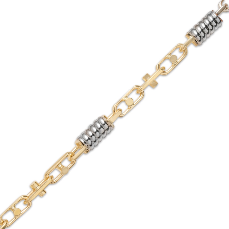 Main Image 2 of Spring & Mariner Link Bracelet 10K Two-Tone Gold 8.5&quot;