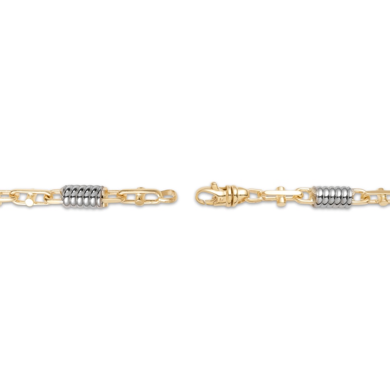 Main Image 3 of Spring & Mariner Link Bracelet 10K Two-Tone Gold 8.5&quot;