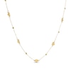 Thumbnail Image 1 of Heart & Diamond-Cut Bead Station Necklace 10K Yellow Gold 18"