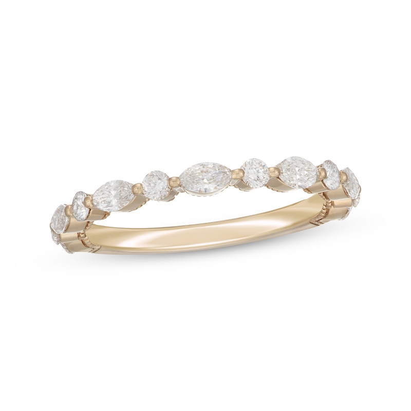 Neil Lane Artistry Marquise & Round-Cut  Lab-Grown diamond Anniversary Band 3/4 ct tw 14K Yellow Gold