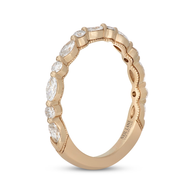 Neil Lane Artistry Marquise & Round-Cut  Lab-Grown diamond Anniversary Band 3/4 ct tw 14K Yellow Gold