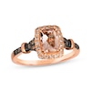 Thumbnail Image 1 of Le Vian Cushion-Cut Morganite Ring 1/4 ct tw Diamonds 14K Strawberry Gold