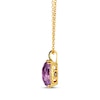 Thumbnail Image 2 of Le Vian Cushion-Cut Amethyst Necklace 1/6 ct tw Diamonds 14K Honey Gold 19&quot;