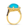 Thumbnail Image 2 of Le Vian Oval-Cut Turquoise Ring 7/8 ct tw Diamonds 14K Honey Gold