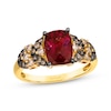 Thumbnail Image 1 of Le Vian Venetian Mosaic Cushion-Cut Rhodolite Garnet Ring 3/8 ct tw Diamonds 14K Honey Gold