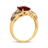 Thumbnail Image 3 of Le Vian Venetian Mosaic Cushion-Cut Rhodolite Garnet Ring 3/8 ct tw Diamonds 14K Honey Gold