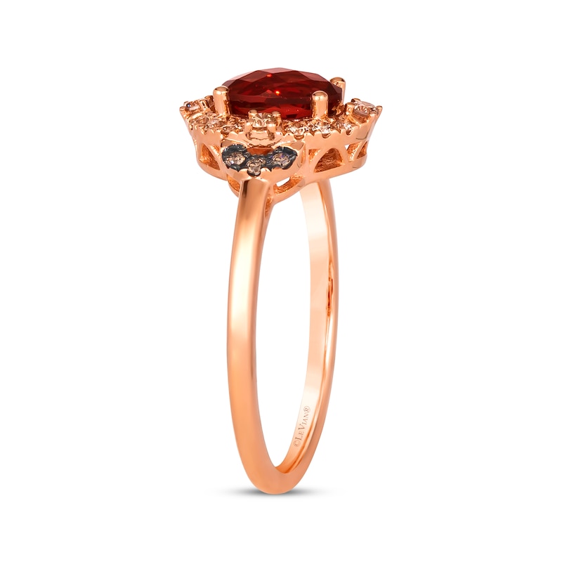 Main Image 2 of Le Vian Garnet Ring 1/5 ct tw Diamonds 14K Strawberry Gold