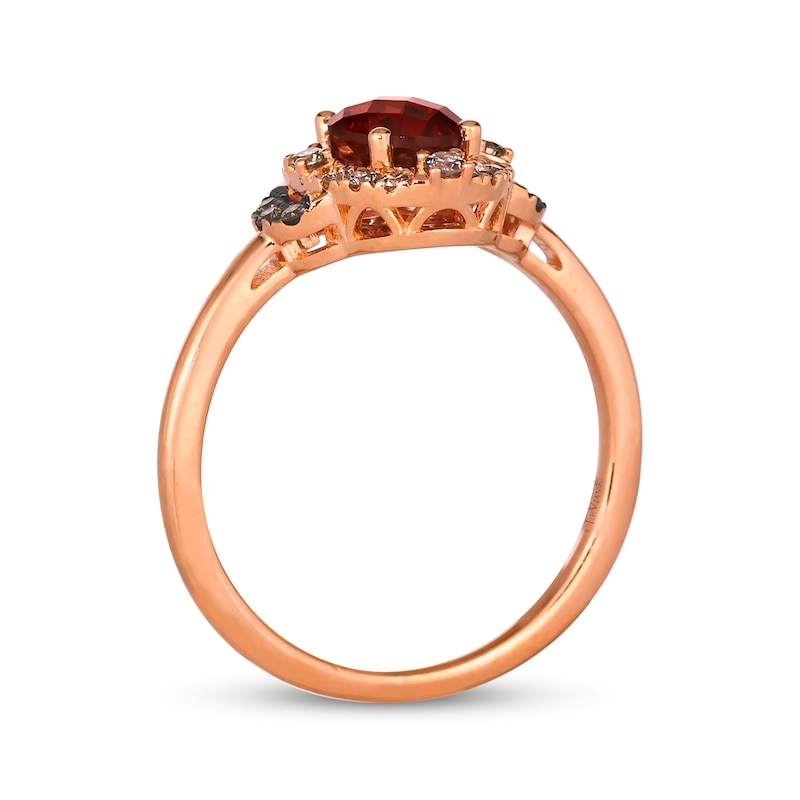 Main Image 3 of Le Vian Garnet Ring 1/5 ct tw Diamonds 14K Strawberry Gold