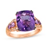 Thumbnail Image 1 of Le Vian Cushion-Cut Amethyst & Pink Sapphire Ring 1/5 ct tw Diamonds 14K Strawberry Gold