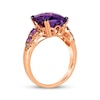 Thumbnail Image 3 of Le Vian Cushion-Cut Amethyst & Pink Sapphire Ring 1/5 ct tw Diamonds 14K Strawberry Gold