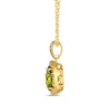 Thumbnail Image 2 of Le Vian Oval-Cut Peridot Necklace 3/8 ct tw Diamonds 14K Honey Gold 19&quot;