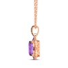 Thumbnail Image 2 of Le Vian Venetian Color on Color Amethyst & Pink Sapphire Necklace 1/3 ct tw Diamonds 14K Strawberry Gold 19&quot;