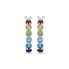 Thumbnail Image 2 of Multi-Gemstone Rainbow Hoop Earrings Sterling Silver