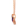 Thumbnail Image 2 of Le Vian Garden Party Amethyst & Garnet Songbird Necklace 1/4t tw Diamonds 14K Strawberry Gold 19&quot;