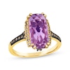 Thumbnail Image 1 of Le Vian Cushion-Cut Amethyst Ring 1/4 ct tw Diamonds 14K Honey Gold