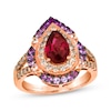 Thumbnail Image 1 of Le Vian Venetian Color on Color Rhodolite, Pink & White Sapphire Ring 5/8 ct tw Diamonds 14K Strawberry Gold