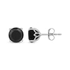 Thumbnail Image 2 of Black Onyx Solitaire Stud Earrings Sterling Silver